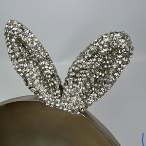 Metal Easter bunny bowl